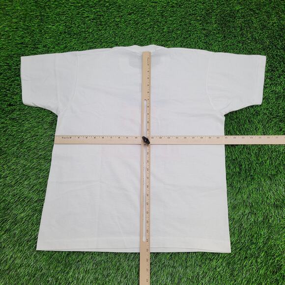 Vintage 90s Lipton Tea Shirt Womens L 21x25 White American Flag - Picture 3 of 14